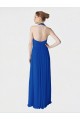 Soft Chiffon Halter Neck A-Line Royal Blue Evening Dress / Bridesmaid Dress Manchester