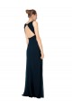 Soft Chiffon V-Neck A-Line Midnight Green Bridesmaid Dress Manchester