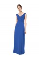 Soft Chiffon V-Neck V-Back A-Line Royal Blue Bridesmaid Dresses Manchester