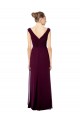Soft Chiffon V-Neck V-Back A-Line Royal Blue Bridesmaid Dresses Manchester