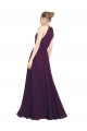 Chiffon Halter Neck Keyhole Back A-Line Grape Bridesmaid Dress / Evening Dress Manchester