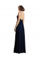 Chiffon V-Neck A-Line Dark Navy Bridesmaid Dress & Gowns Manchester