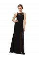 Soft Chiffon & Lace High Neck Sheath Black Bridesmaid Dress Manchester