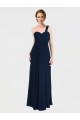 Soft Chiffon Sweetheart Low Back A-Line Dark Navy Bridesmaid Dress / Formal Dress Manchester