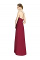Soft Chiffon V-Neck Open Back A-Line Burgundy High Low Bridesmaid Dress Manchester