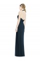 Soft Chiffon V-Neck Open Back A-Line Dark Navy Formal Dress / Bridesmaid Dress Manchester