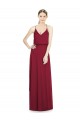 Soft Chiffon V-Neck A-Line Burgundy Evening Gowns / Bridesmaid Dress Manchester