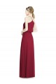 Soft Chiffon V-Neck A-Line Burgundy Evening Gowns / Bridesmaid Dress Manchester