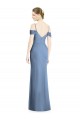 Soft Chiffon Jewel Open Back A-Line Dusty Blue Formal Evening Gown / Bridesmaid Dress Manchester