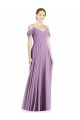 Soft Chiffon Spaghetti Straps Low Back A-Line Dark Lavender Semi Formal Evening Dress / Bridesmaid Dress Manchester