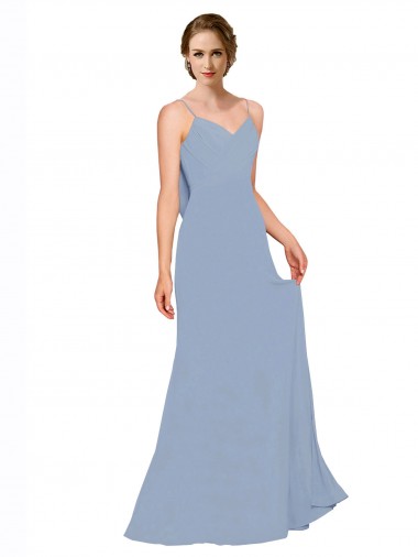 Chiffon Sweetheart A-Line Dusty Blue Bridesmaid Dress / Evening Dress Manchester