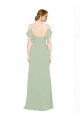 Lxue Chiffon Sweetheart Low Back A-Line Smoke Green Bridesmaid Dress Manchester