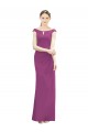 Soft Chiffon High Neck Mermaid Wild Berry Bridesmaid Dress Manchester