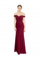 Soft Chiffon Off the Shoulder Mermaid Burgundy Black Tie Prom Dress / Bridesmaid Dress Manchester