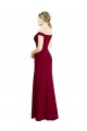 Soft Chiffon Off the Shoulder Mermaid Burgundy Black Tie Prom Dress / Bridesmaid Dress Manchester