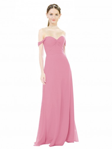 Soft Chiffon Sweetheart A-Line Skin Pink Formal Dress / Bridesmaid Dress Manchester