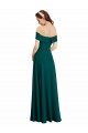 Soft Chiffon Off the Shoulder A-Line Hunter Bridesmaid Dress Manchester