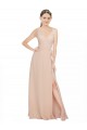 Luxe Chiffon V-Neck A-Line Pink Bridesmaid Dress / Evening Dress Manchester