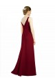 Chiffon V-Neck A-Line Burgundy Bridesmaid Dress / Evening Dress Manchester