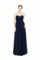 Chiffon Strapless Low Back A-Line Dark Navy Bridesmaid Dress / Evening Dress Manchester