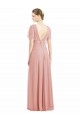 Soft Chiffon V-Neck V-Back A-Line Bliss Pink Bridesmaid Dress / Formal Dress Manchester