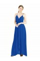 Luxe Chiffon V-Neck V-Back A-Line Royal Blue Bridesmaid Dress Manchester