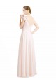 Soft Chiffon & Lace Sweetheart V-Back A-Line Cream Pink Bridesmaid Dress Manchester