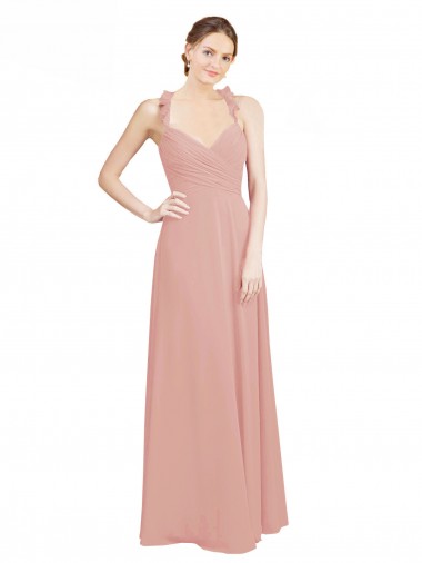 Chiffon Sweetheart Keyhole Back A-Line Bliss Pink Bridesmaid Dress / Evening Dress Manchester