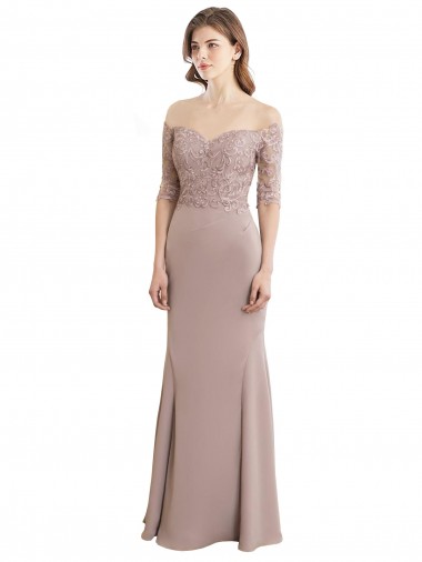 Soft Chiffon & Lace High Neck Keyhole Back Mermaid Bridesmaid Dress Manchester