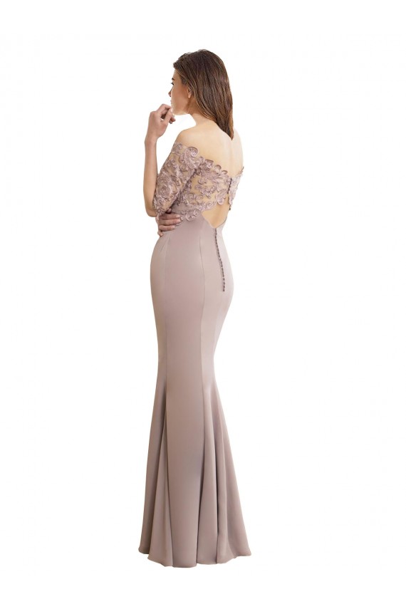 Soft Chiffon & Lace High Neck Keyhole Back Mermaid Bridesmaid Dress Manchester