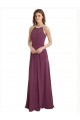 Chiffon High Neck Keyhole Back A-Line Bridesmaid Dress / Evening Gowns Manchester
