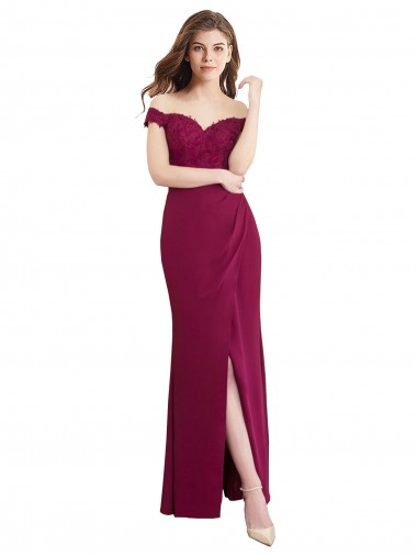 Soft Chiffon & Lace High Neck Mermaid Bridesmaid Dress / Formal Dress Manchester