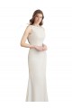 Soft Chiffon & Satin High Neck V-Back Mermaid Bridesmaid Dress Manchester