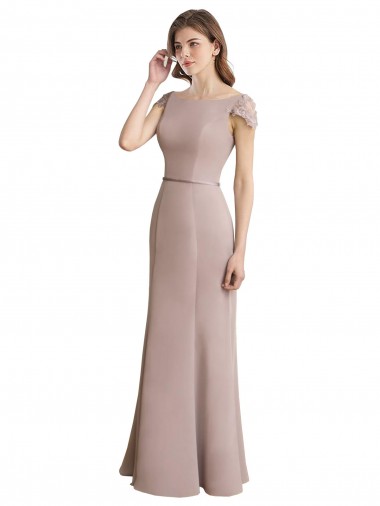 Soft Chiffon & Lace High Neck Mermaid Formal Dress / Bridesmaid Dress Manchester