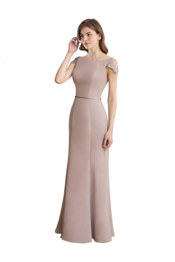 Soft Chiffon & Lace High Neck Mermaid Formal Dress / Bridesmaid Dress Manchester