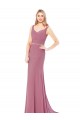 Soft Chiffon High Neck Low Back Sheath Prom Dress / Bridesmaid Dress Manchester
