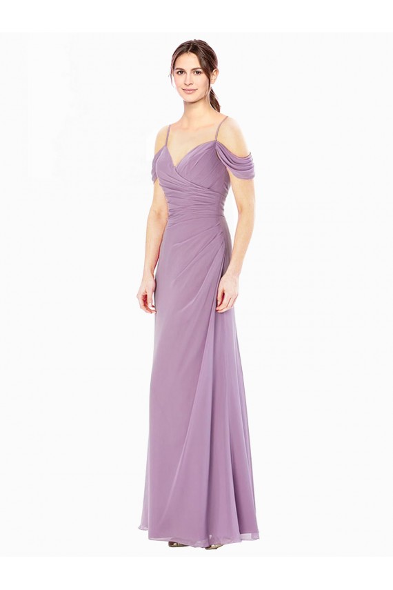 Soft Chiffon High Neck Sheath Bridesmaid Dress / Formal Dress Manchester