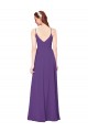 Soft Chiffon High Neck Sheath Plum Purple Bridesmaid Dress Manchester