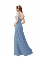 Soft Chiffon V-Neck A-Line Pink Bridesmaid Dress Manchester