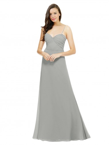 Chiffon Sweetheart A-Line Silver Bridesmaid Dress Manchester