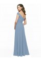 Chiffon Off the Shoulder A-Line Dusty Blue Bridesmaid Dress / Evening Gowns Manchester