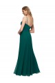 Soft Chiffon Square Neck Low Back A-Line Hunter Bridesmaid Dress Manchester