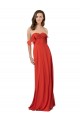 Soft Chiffon Strapless V-Back A-Line Red Bridesmaid Dress Manchester