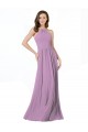 Soft Chiffon Halter Neck A-Line Dark Lavender Bridesmaid Dress Manchester