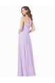 Soft Chiffon Square Neck A-Line Lilac Bridesmaid Gown Manchester