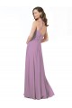 Soft Chiffon & Lace Spaghetti Straps A-Line Dark Lavender Bridesmaid Dress Manchester
