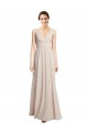 Soft Chiffon V-Neck A-Line Cream Pink Formal Dress / Bridesmaid Dress Manchester