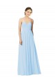 Soft Chiffon Strapless A-Line Light Sky Blue Formal Dress / Bridesmaid Dress Manchester