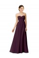 Chiffon Strapless A-Line Grape Bridesmaid Dress / Evening Dress Manchester