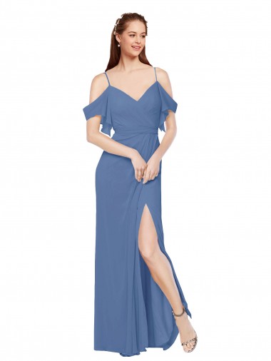 Soft Chiffon Sweetheart A-Line Windsor Blue Bridesmaid Dress Manchester